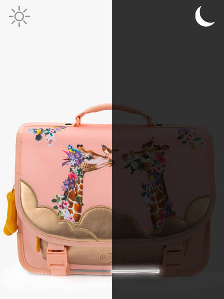 Boekentas 2 Compartimenten Stones and bones Roze girls G ander zicht 5